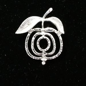 Sarah Coventry Silver tone Apple Pin